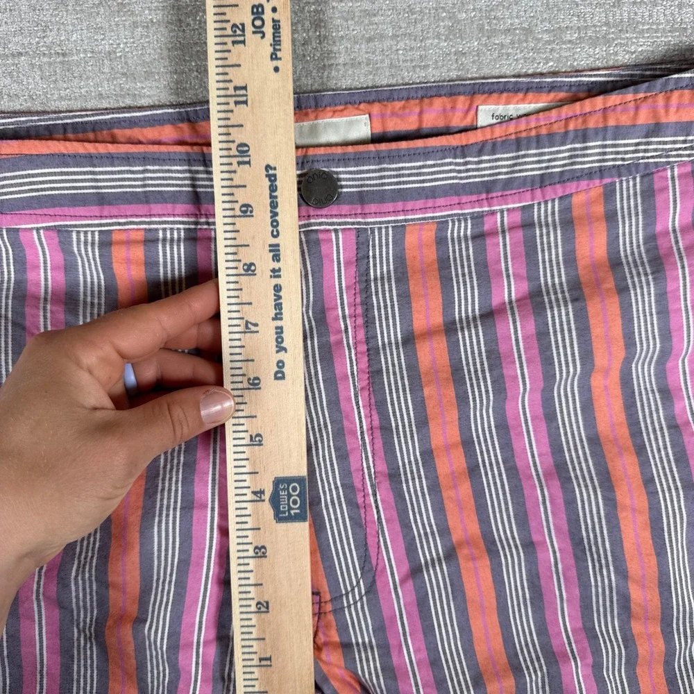 Onia Shorts Mens 37/7 Multi-Color Striped Flat‎ Front Summer Casual